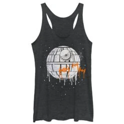 Women's Star Wars Halloween Death Star Drip Racerback Tank Top