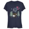 Junior's Star Wars Valentine's Day Han And Leia Holding Hands T-Shirt -Fifthsun Shirts 18STRW00867A 011 VDAY LEIA 128 148 copy