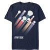 Men's Star Trek Spaceship Rainbow Streak T-Shirt -Fifthsun Shirts 18TKOG00005A 001 Ship Streaks 54