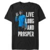 Men's Star Trek: The Original Series Spock Live Long And Prosper Pose T-Shirt -Fifthsun Shirts 18TKOG00173A 001 Live Long Spock 82 21