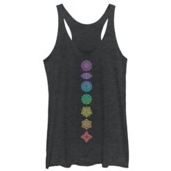 Women's CHIN UP Rainbow Chakra Racerback Tank Top