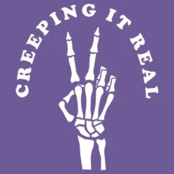 Women's CHIN UP Halloween Creepin' Real Skeleton Racerback Tank Top -Fifthsun Shirts 18VLIN04419A 026 Creeping It Real 82 147 swatch