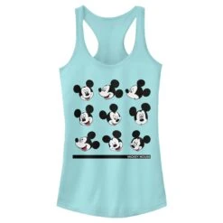 Junior's Mickey & Friends Facial Expressions Racerback Tank Top