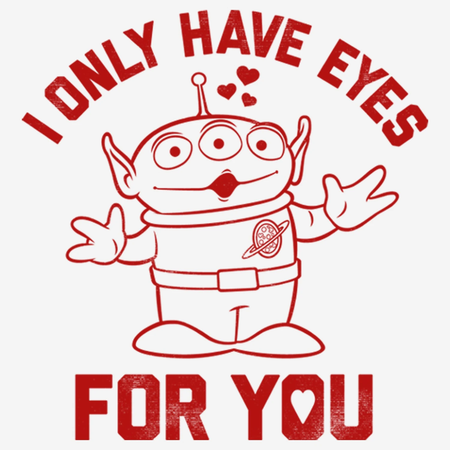 Women's Toy Story Alien I Only Have Eyes For You T-Shirt 6 Women's Toy Story Alien I Only Have Eyes For You T-Shirt - Image 4