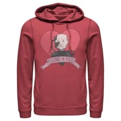 Men's Star Trek: The Next Generation Valentine's Cartoon Borg Picard Heart Resistance Is Futile Pull Over Hoodie