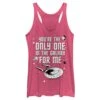 Women's Star Trek Valentine's Day Your The Only One In The Galaxy For Me Racerback Tank Top -Fifthsun Shirts 18tkog00039a 004 only one 04 107 copy