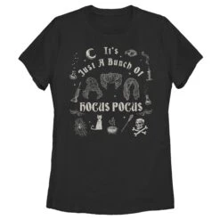 Women's Hocus Pocus It's Just A Bunch Of Hocus Pocus Icons T-Shirt