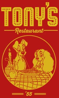 Girl's Lady And The Tramp Tony's Restaurant '55 T-Shirt 8 Girl's Lady And The Tramp Tony's Restaurant '55 T-Shirt -Fifthsun Shirts 19DNLT00031A 004 Tonys Restaurant 143 149 swatch
