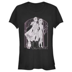 Junior's Frozen 2 Sister Forest Frame T-Shirt