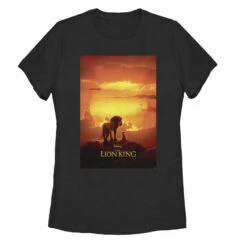 Women's Lion King Pride Rock Movie Poster T-Shirt