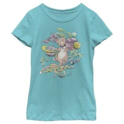 Girl's Marvel Captain Marvel Celestial Goose In Space T-Shirt