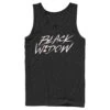 Men's Marvel Black Widow Chalk Logo Tank Top -Fifthsun Shirts 19MARF00479A 010 Widow Paint 54 149