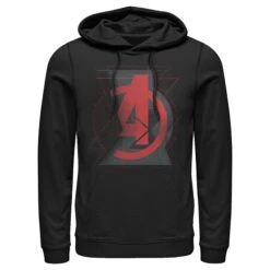 Men's Marvel Black Widow Avenger Logo Pull Over Hoodie