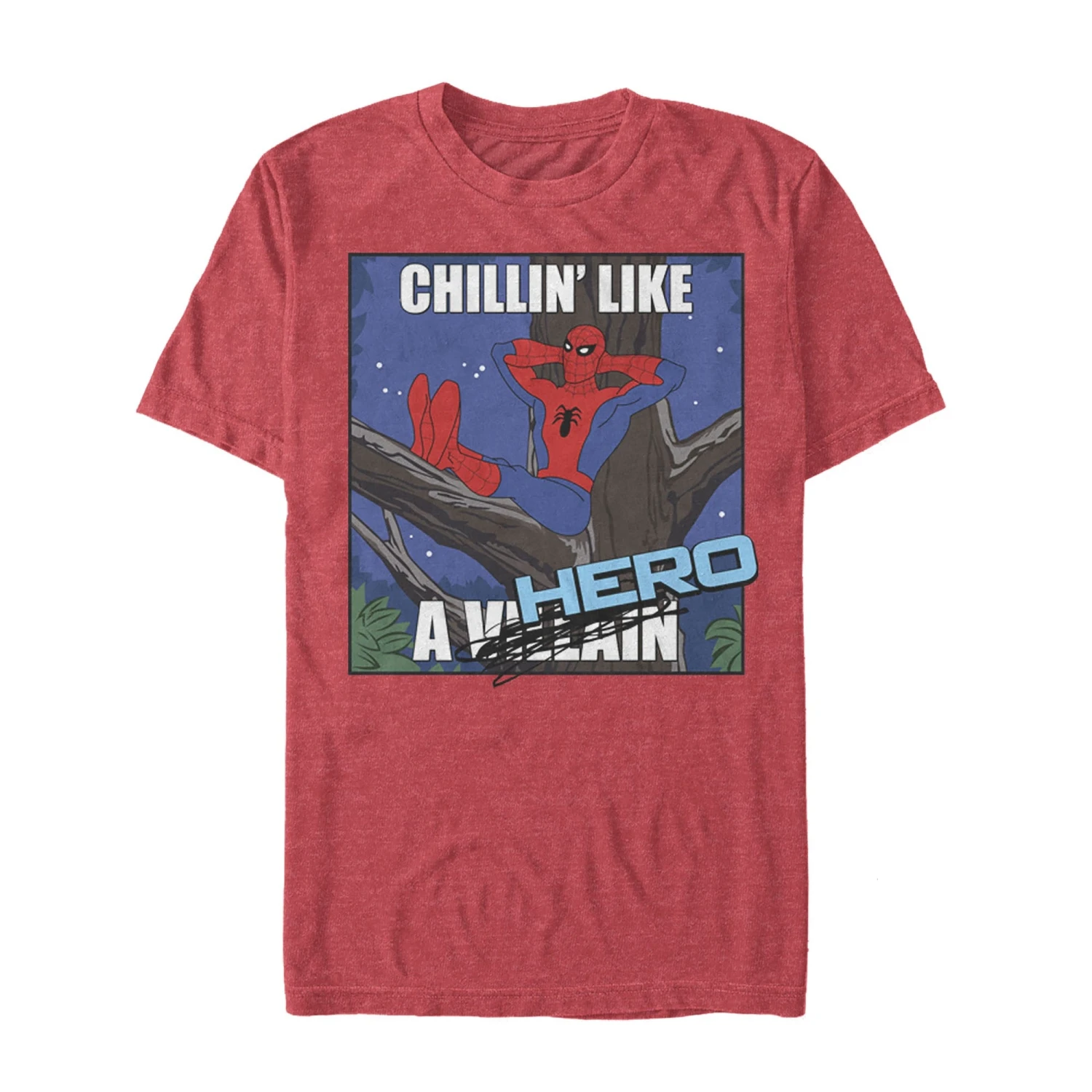 Men's Marvel Spider-Man Chillin' Like A Hero T-Shirt 3 Men's Marvel Spider-Man Chillin' Like A Hero T-Shirt