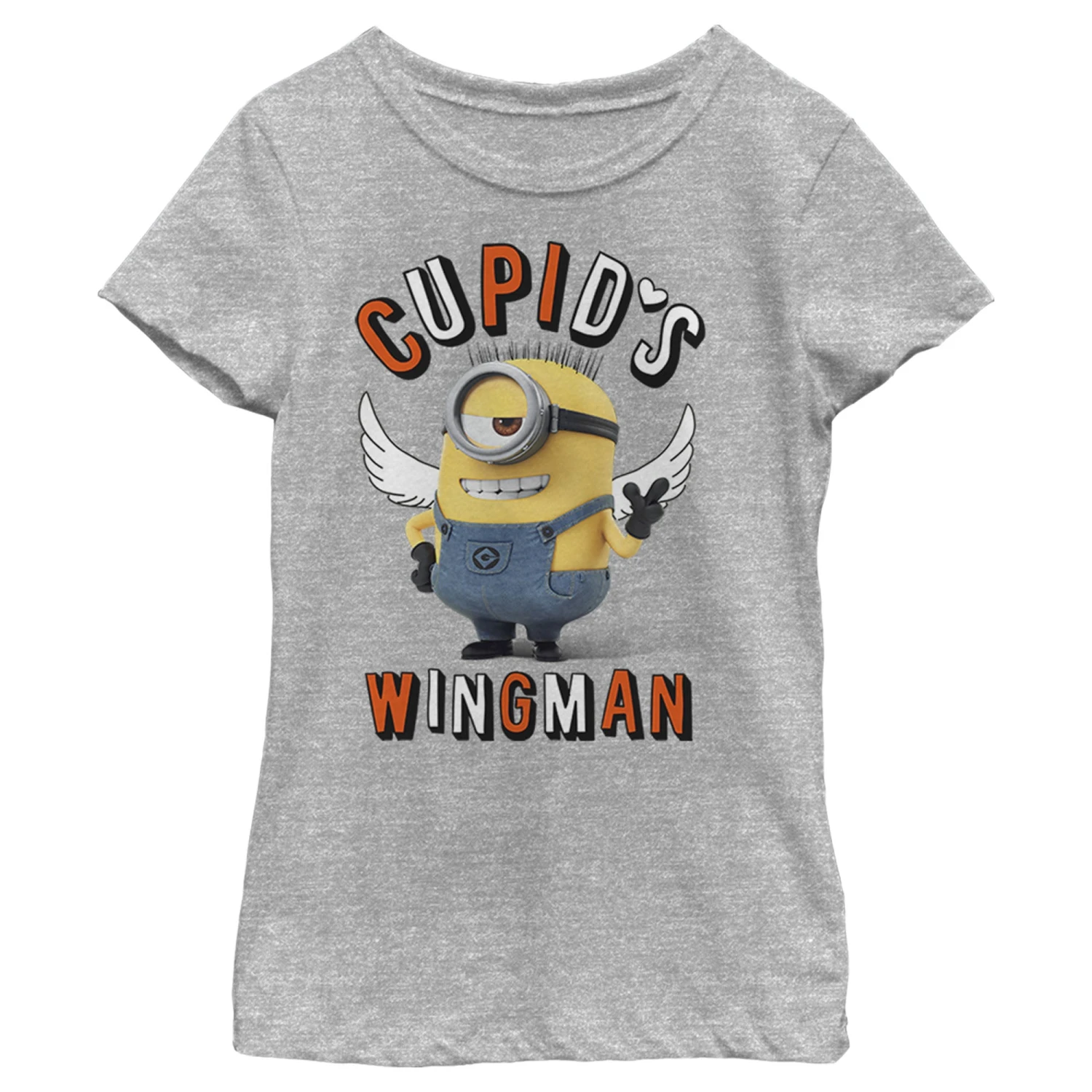 Girl's Despicable Me Minions Cupid's Wingman Valentine's T-Shirt 3 Girl's Despicable Me Minions Cupid's Wingman Valentine's T-Shirt