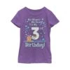 Girl's SpongeBob SquarePants Gary 3rd Birthday T-Shirt -Fifthsun Shirts 19NKSB00049A 003 Gary Bday 3rd 04