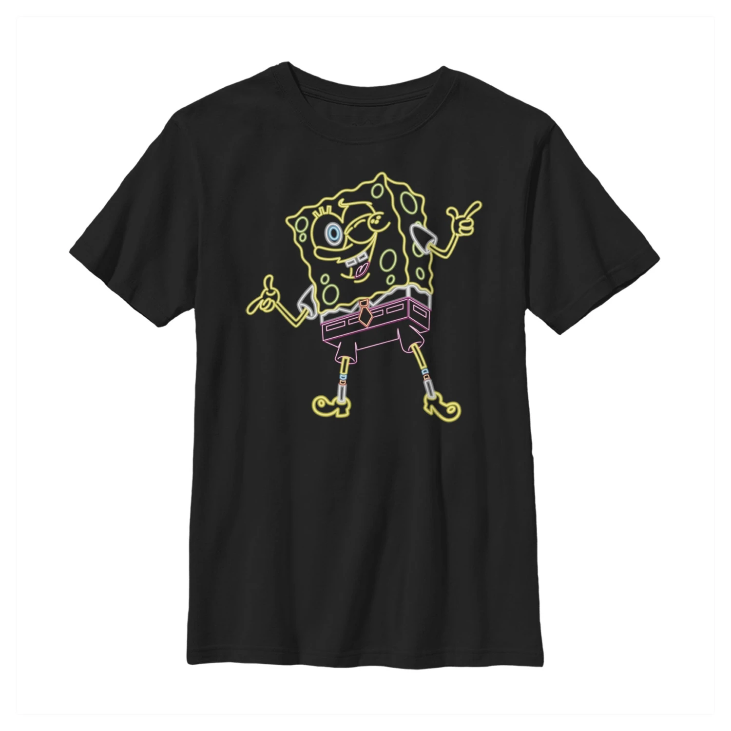 Boy's SpongeBob SquarePants Neon Attitude T-Shirt 3 Boy's SpongeBob SquarePants Neon Attitude T-Shirt