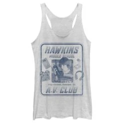 Women's Stranger Things Hawkins Middle School A.V. Club Racerback Tank Top
