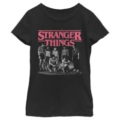 Girl's Stranger Things Title Logo Faded T-Shirt