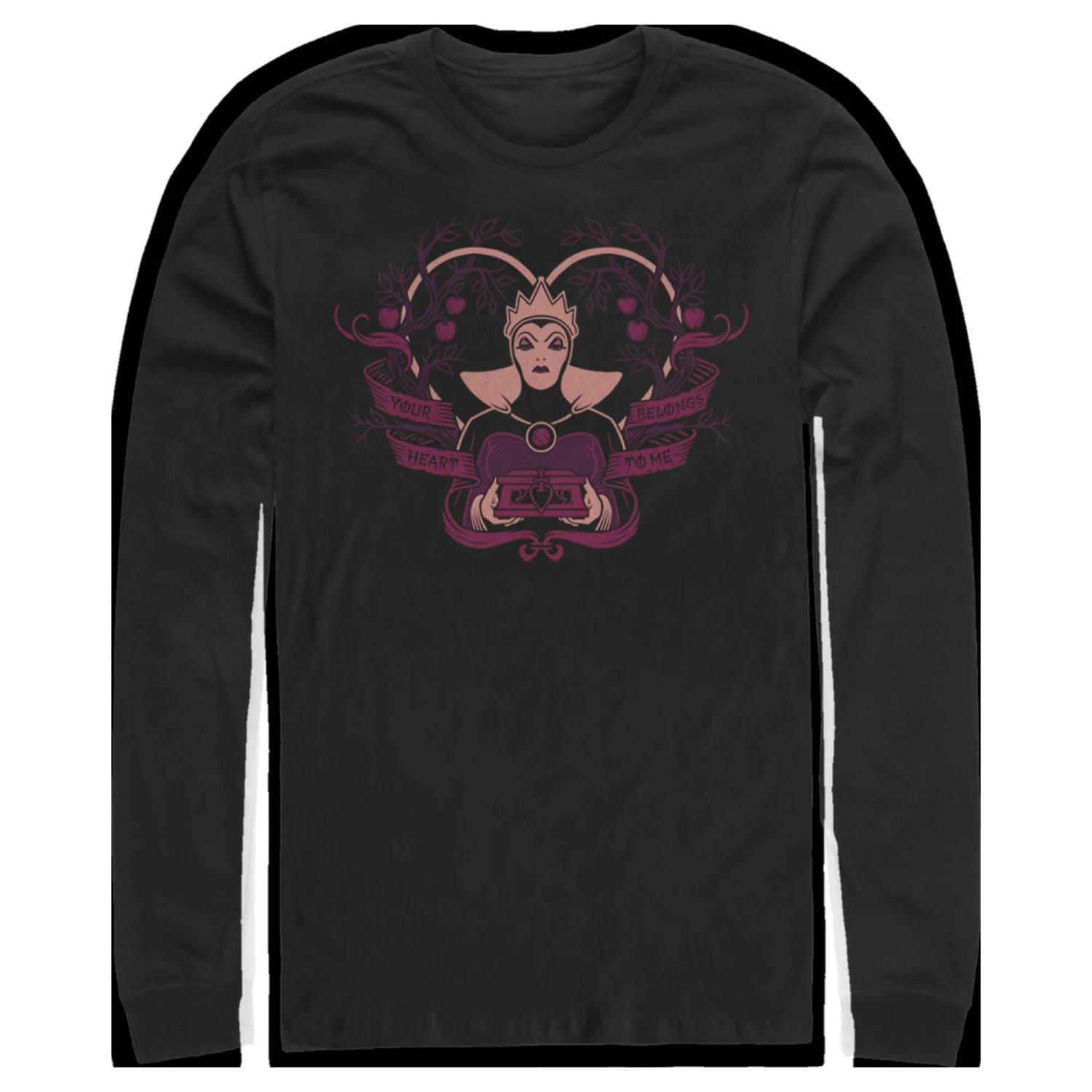 Men's Snow White And The Seven Dwarfs Evil Queen Your Heart Belongs To Me Long Sleeve Shirt 3 Men's Snow White And The Seven Dwarfs Evil Queen Your Heart Belongs To Me Long Sleeve Shirt