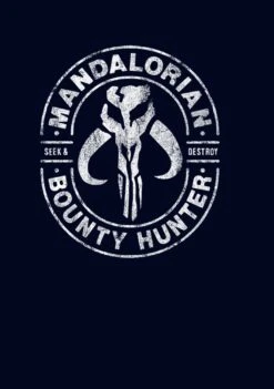 Men's Star Wars: The Mandalorian Seek & Destroy Stamp T-Shirt -Fifthsun Shirts 19STMD00024B 029 Gun for Hire 52 148 swatch