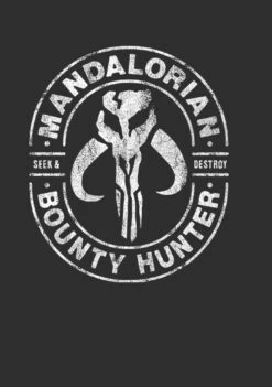 Men's Star Wars: The Mandalorian Seek & Destroy Stamp T-Shirt -Fifthsun Shirts 19STMD00024B 043 Gun for Hire 52 149 swatch