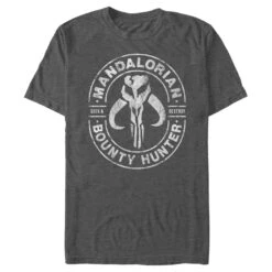 Men's Star Wars: The Mandalorian Seek & Destroy Stamp T-Shirt -Fifthsun Shirts 19STMD00024B 048 Gun for Hire 52 149 copy
