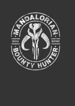 Men's Star Wars: The Mandalorian Seek & Destroy Stamp T-Shirt -Fifthsun Shirts 19STMD00024B 048 Gun for Hire 52 149 swatch