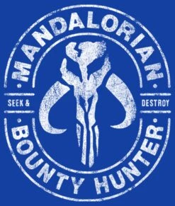 Men's Star Wars: The Mandalorian Seek & Destroy Stamp T-Shirt -Fifthsun Shirts 19STMD00024B 049 Gun for Hire 52 132 swatch
