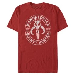 Men's Star Wars: The Mandalorian Seek & Destroy Stamp T-Shirt -Fifthsun Shirts 19STMD00024B 050 Gun for Hire 52 132 copy