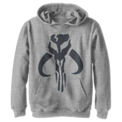 Boy's Star Wars: The Mandalorian Mythosaur Skull Logo Pull Over Hoodie