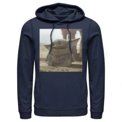 Men's Star Wars: The Mandalorian The Child Square Frame Pull Over Hoodie