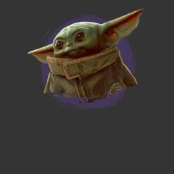 Men's Star Wars: The Mandalorian The Child Circle Halo T-Shirt -Fifthsun Shirts 19STMD00089A 005 Orange Ball 54 149 swatch