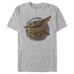 Men's Star Wars: The Mandalorian The Child Circle Halo T-Shirt -Fifthsun Shirts 19STMD00089A 006 Orange Ball 54 149 6