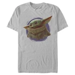 Men's Star Wars: The Mandalorian The Child Circle Halo T-Shirt -Fifthsun Shirts 19STMD00089A 007 Orange Ball 54 149 6