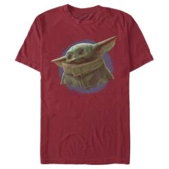 Men's Star Wars: The Mandalorian The Child Circle Halo T-Shirt -Fifthsun Shirts 19STMD00089A 008 Orange Ball 54 149 6