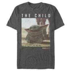 Men's Star Wars: The Mandalorian The Child Frame T-Shirt -Fifthsun Shirts 19STMD00090A 003 Green Child 54 149 6