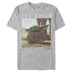Men's Star Wars: The Mandalorian The Child Frame T-Shirt -Fifthsun Shirts 19STMD00090A 004 Green Child 54 149 6