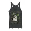 Women's Star Wars Yoda Best Sister Racerback Tank Top -Fifthsun Shirts 19STRW00202A 002 Yoda Best Sister 125