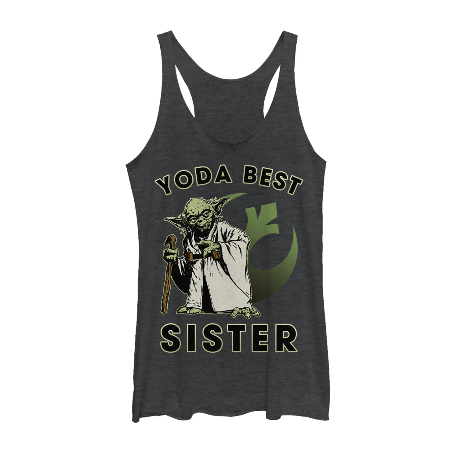 Women's Star Wars Yoda Best Sister Racerback Tank Top 3 Women's Star Wars Yoda Best Sister Racerback Tank Top