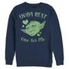 Men's Star Wars Valentine's Day Yoda Best One For Me Sweatshirt -Fifthsun Shirts 19STRW01440A 017 Yoda Best Hearts 140 148 copy