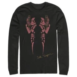 Men's Star Wars: The Rise Of Skywalker Sith Trooper Inkblot Long Sleeve Shirt