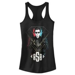 Junior's Birds Of Prey Mask Portrait Racerback Tank Top