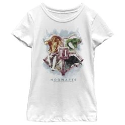 Girl's Harry Potter Hogwarts Watercolor Symbols T-Shirt