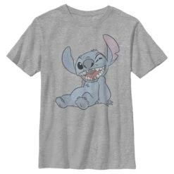 Boy's Lilo & Stitch Experiment 626 Halftone Smile T-Shirt