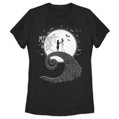 Women's The Nightmare Before Christmas Halloween Jack Skellington Sally Meant To Be T-Shirt