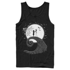 Men's The Nightmare Before Christmas Halloween Jack Skellington Sally Meant To Be Tank Top
