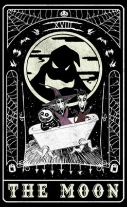 Men's The Nightmare Before Christmas Halloween Oogie Boogie And His Boys Moon Tarot Card Pull Over Hoodie 7 Men's The Nightmare Before Christmas Halloween Oogie Boogie And His Boys Moon Tarot Card Pull Over Hoodie -Fifthsun Shirts 19dnnc00036c 006 the moon 152 132 swatch