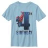 Boy's Marvel Spider-Man Swinging 4th Birthday T-Shirt -Fifthsun Shirts 19marv00072a 002 spiderman 4th bday 04 copy