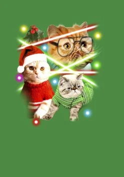 Men's Lost Gods Laser Cats T-Shirt -Fifthsun Shirts 19misc00149a 018 holiday laser cats 78 147 swatch